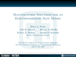 Manufactured Solutions for an Electromagnetic Slot Model